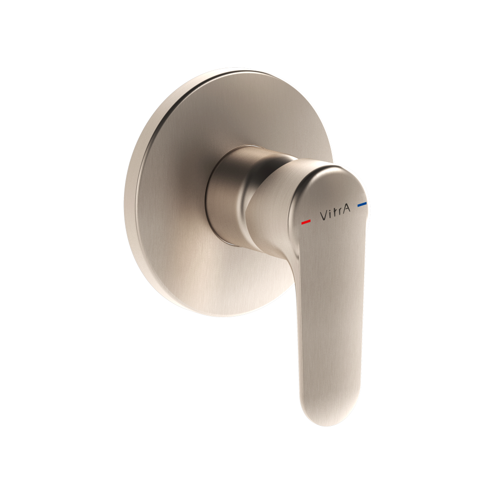 Встраиваемый смеситель для душа и ванны VitrA Рут Раунд (Root Round) A4272834EXP БЕЗ ВНУТРЕННЕЙ ЧАСТИ, брашированный никель