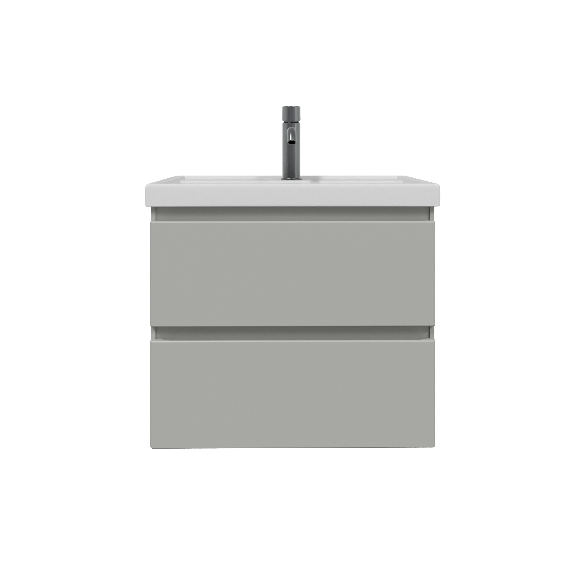 Тумба с раковиной SanStar Riana 50 подвесная, grey, раковина Фостер 50