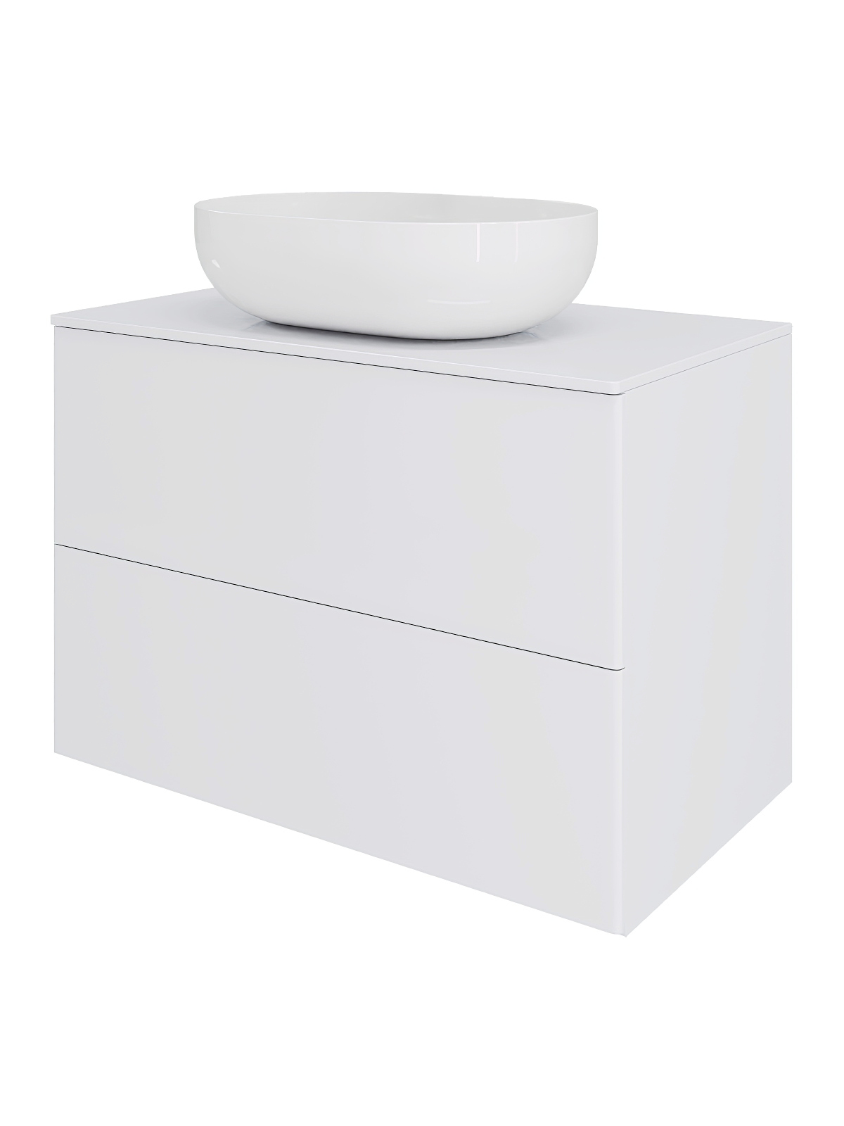 Тумба с раковиной Orange Otto 75 белый глянец, раковина B05-480W