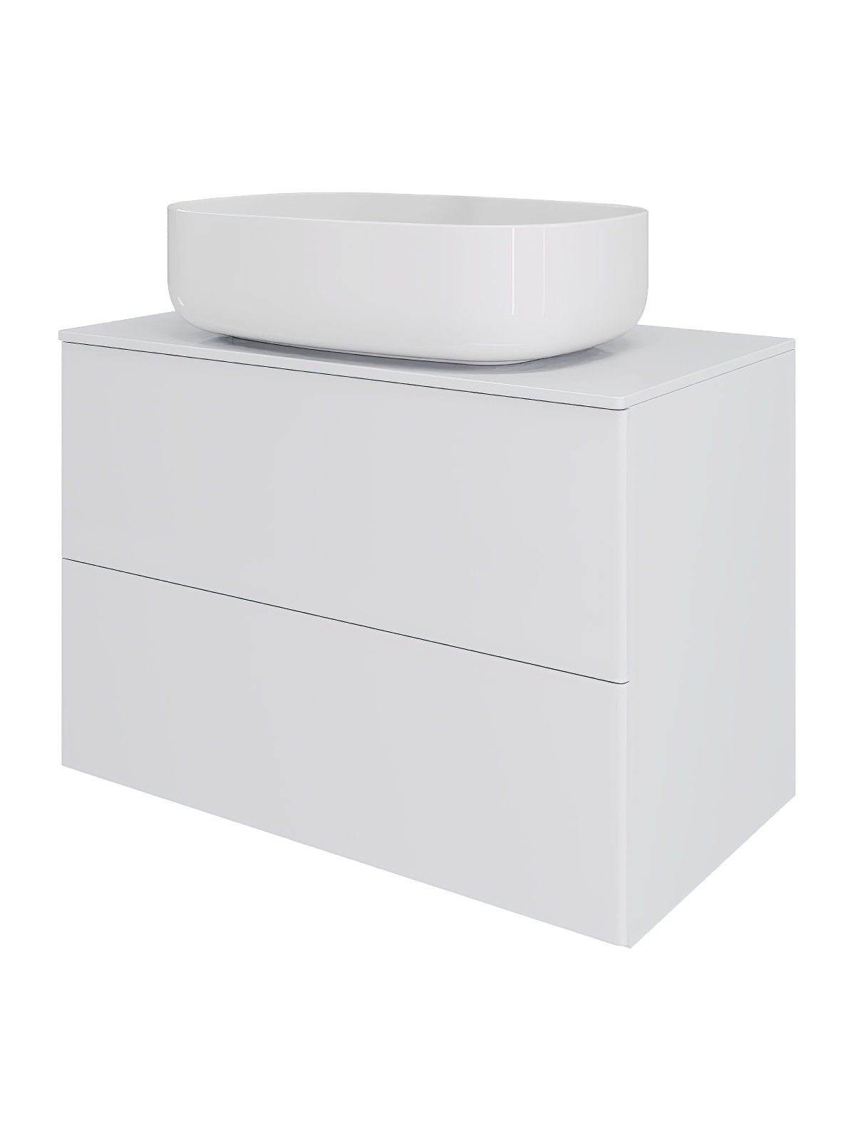 Тумба с раковиной Orange Otto 75 белый глянец, раковина B07-540W