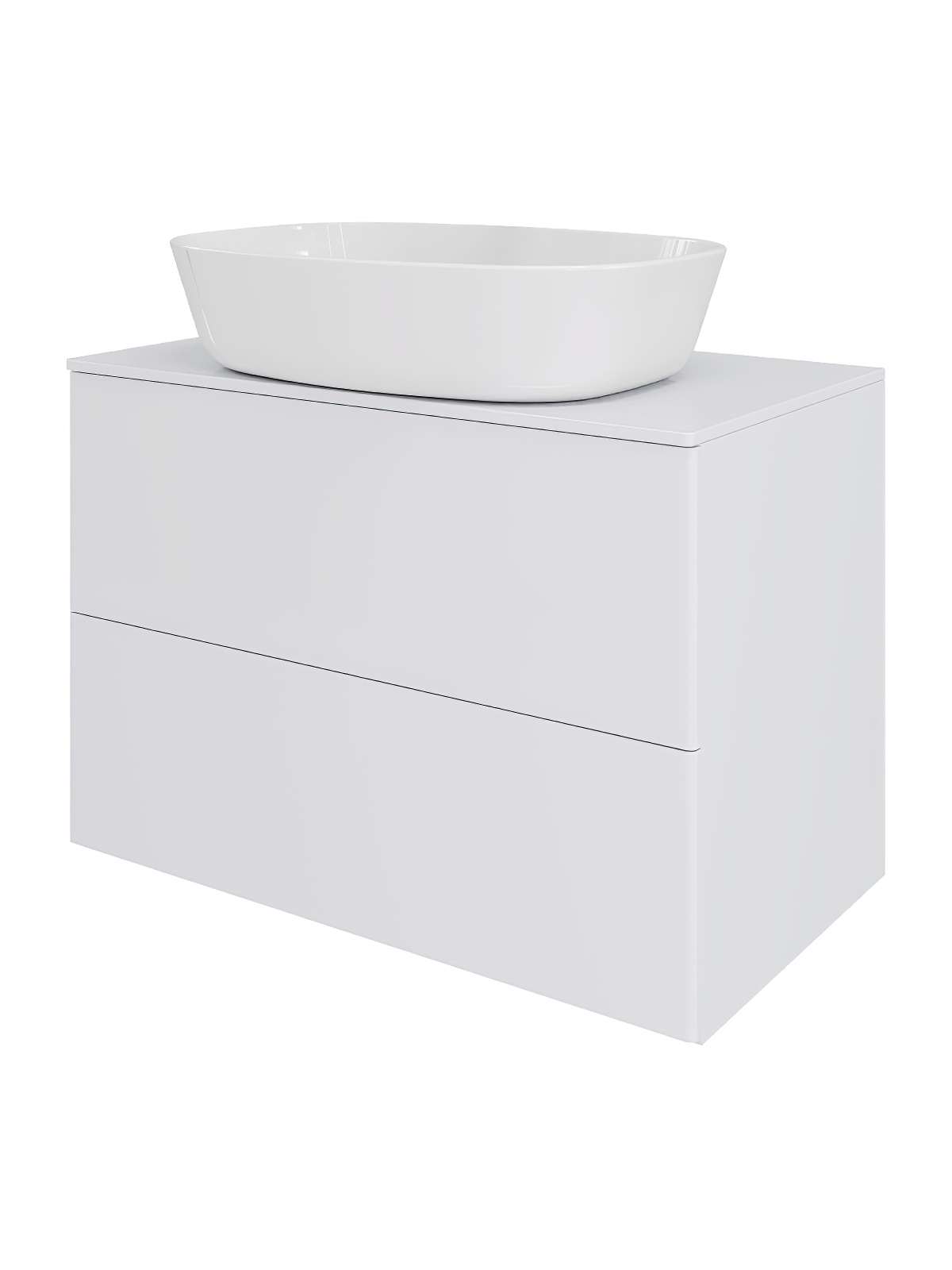 Тумба с раковиной Orange Otto 75 белый глянец, раковина B08-500W