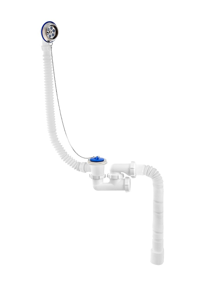 Слив-перелив для ванны DIWO 30770367 40 мм, хром, с сифоном