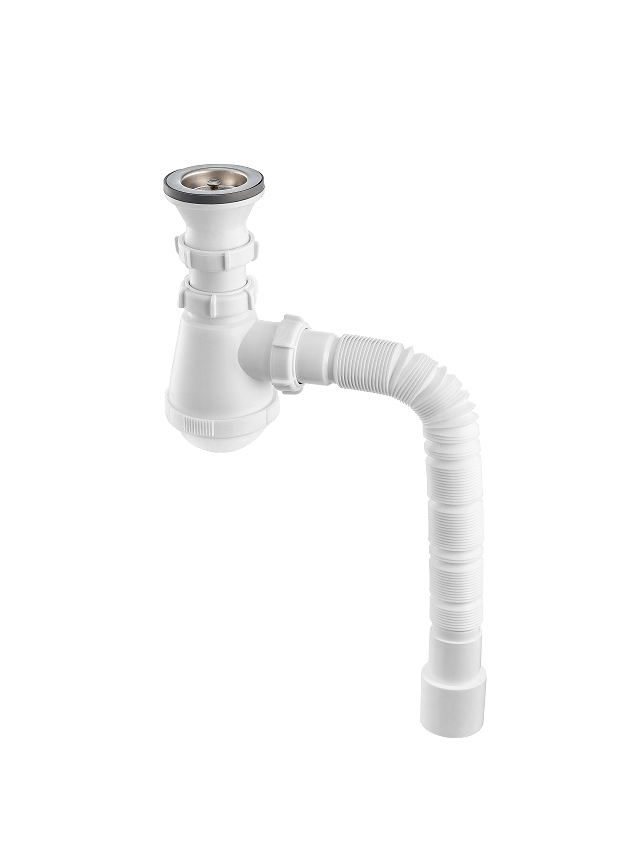 Сифон для раковины DIWO Мини 30770318 40 мм, бутылочный, хром, нержавеющая сталь