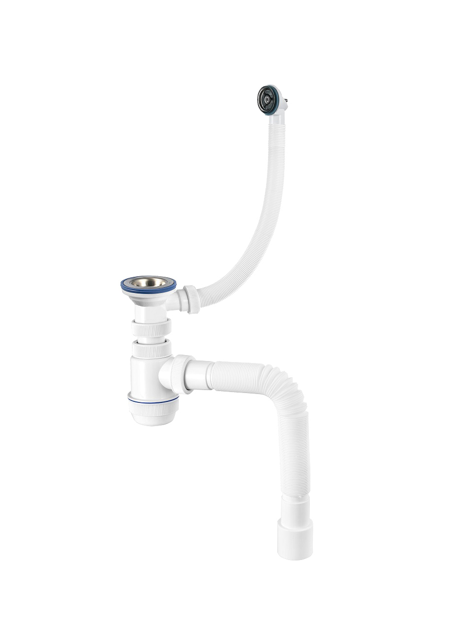 Сифон для раковины DIWO Мини 30770419 40 мм, бутылочный, хром, нержавеющая сталь