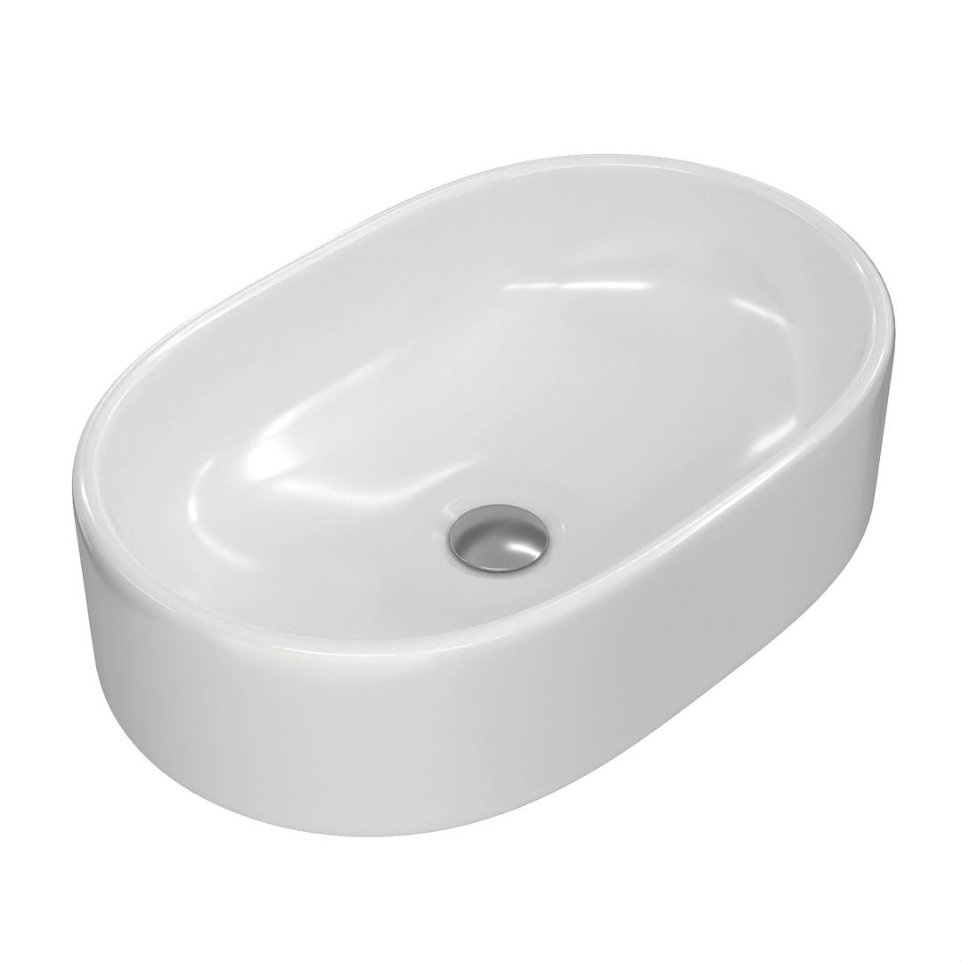 Накладная раковина STWORKI Копенгаген CO50602 52 белая, овальная