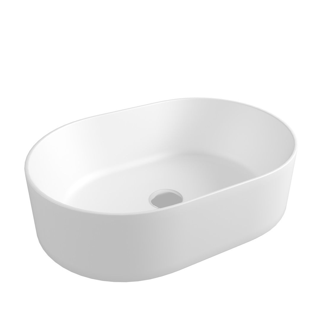 Накладная раковина STWORKI Копенгаген CO50606 46 белая, овальная