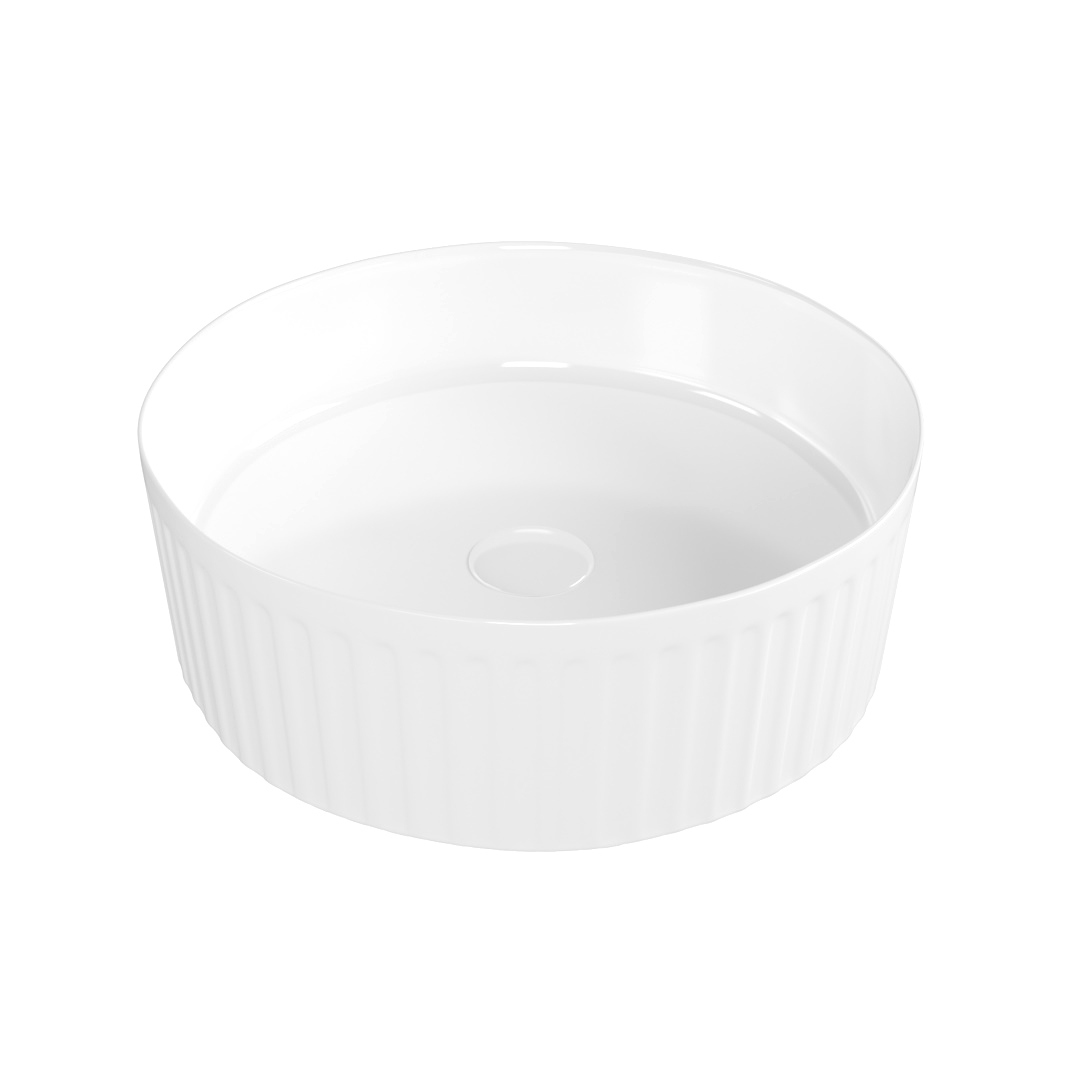 Накладная раковина STWORKI Копенгаген CO52102 D36 глянцевая белая, круглая