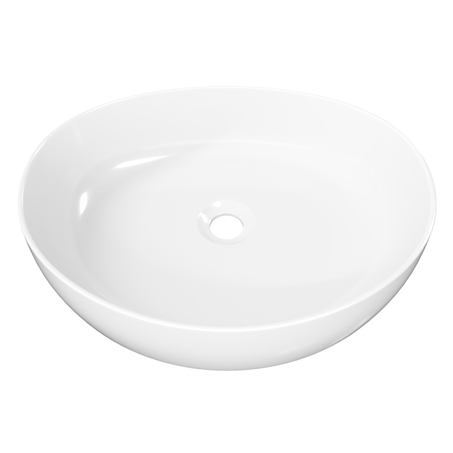 Накладная раковина STWORKI Копенгаген CO53101 50 глянцевая белая, овальная