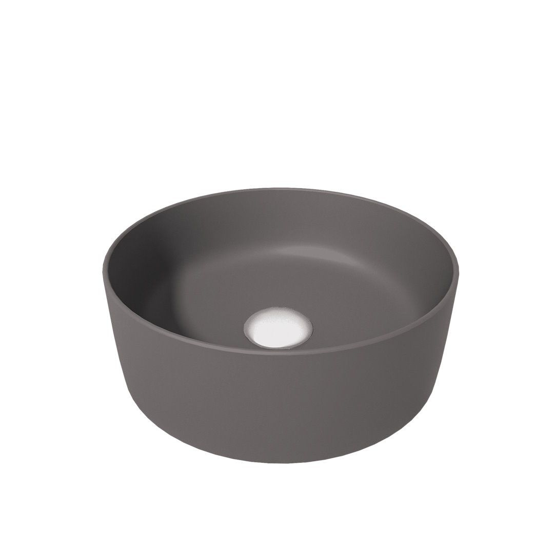 Накладная раковина STWORKI Копенгаген CO50196 D41 матовый графит, круглая
