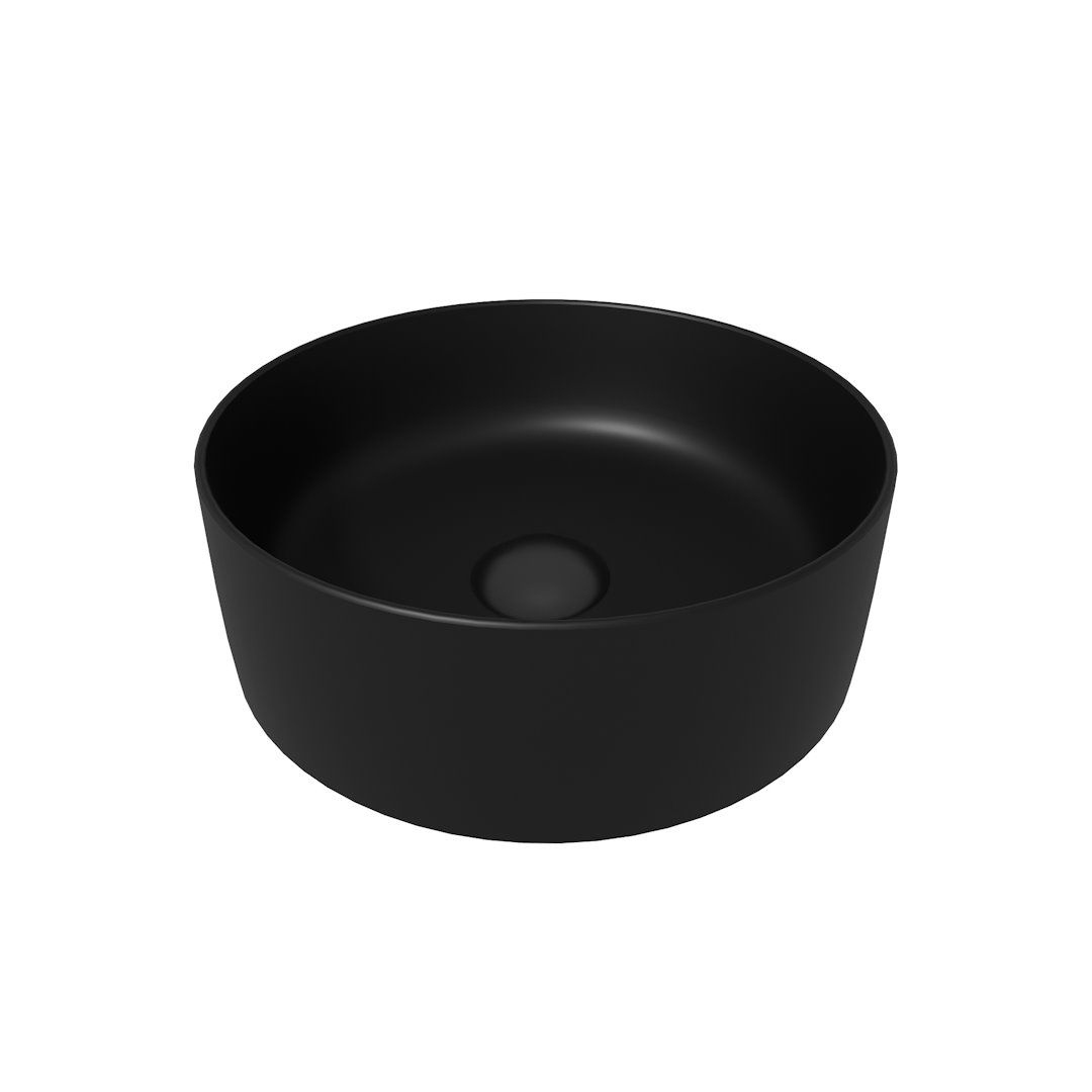 Накладная раковина STWORKI Копенгаген CO50197 D41 матовая черная, круглая