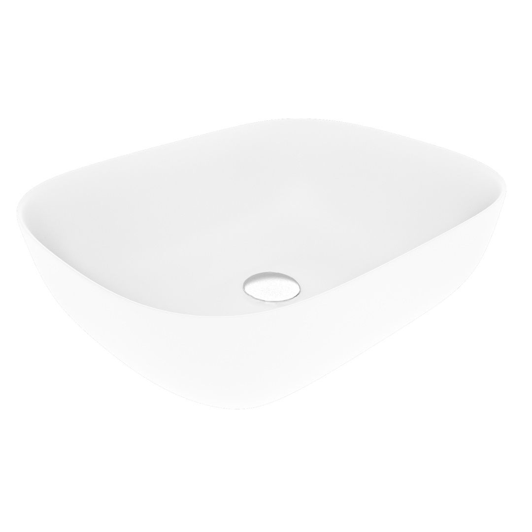 Накладная раковина STWORKI Копенгаген CO50390 50 матовая белая, прямоугольная