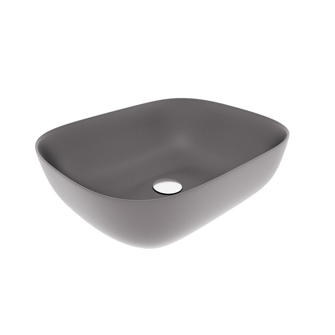 Накладная раковина STWORKI Копенгаген CO50391 50 матовый графит, прямоугольная