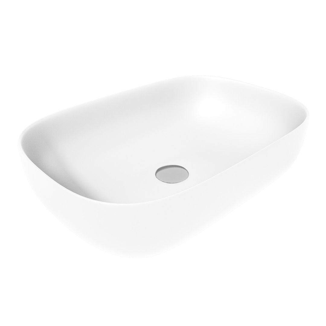 Накладная раковина STWORKI Копенгаген CO50395 60 матовая белая, прямоугольная