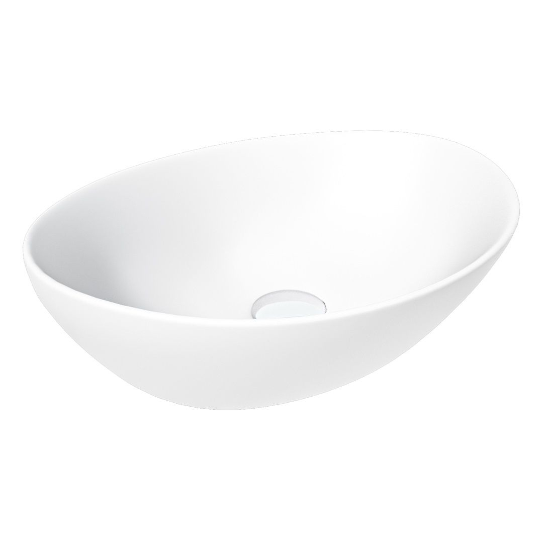 Накладная раковина STWORKI Копенгаген CO50492 40 матовая белая, овальная