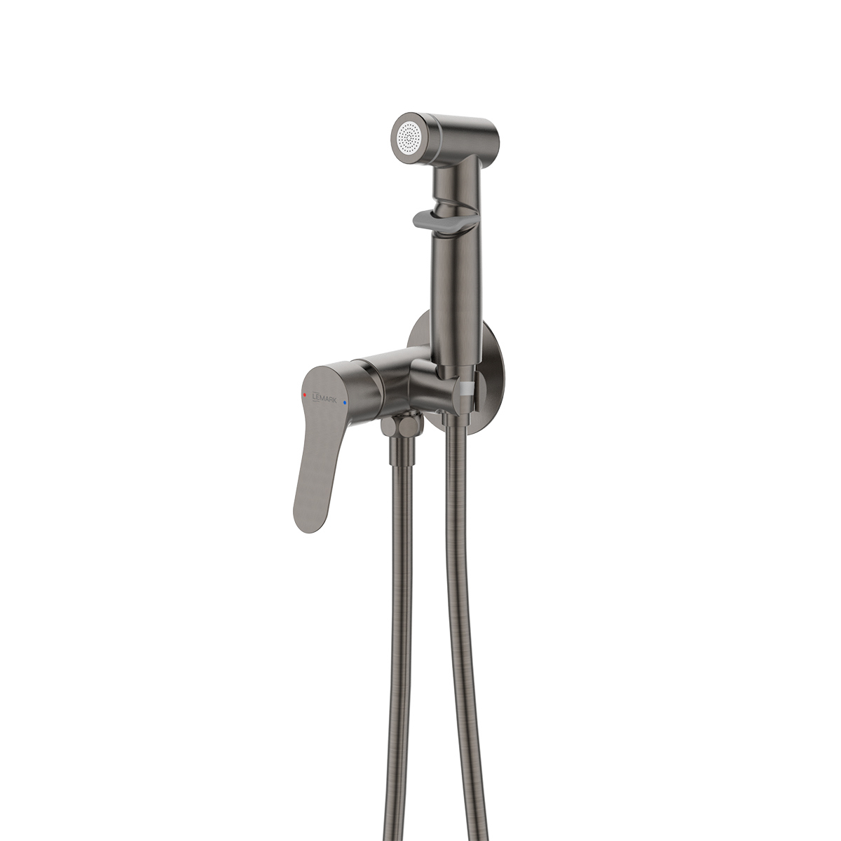 Гигиенический душ Lemark Сибирь LMF-7058B-GM со смесителем,  С ВНУТРЕННЕЙ ЧАСТЬЮ, графит