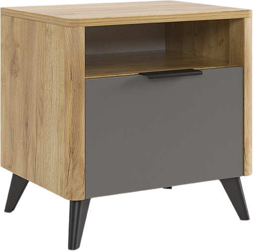 Прикроватная тумба Mebelson Адам MSA-01 дуб крафт золотой, графит