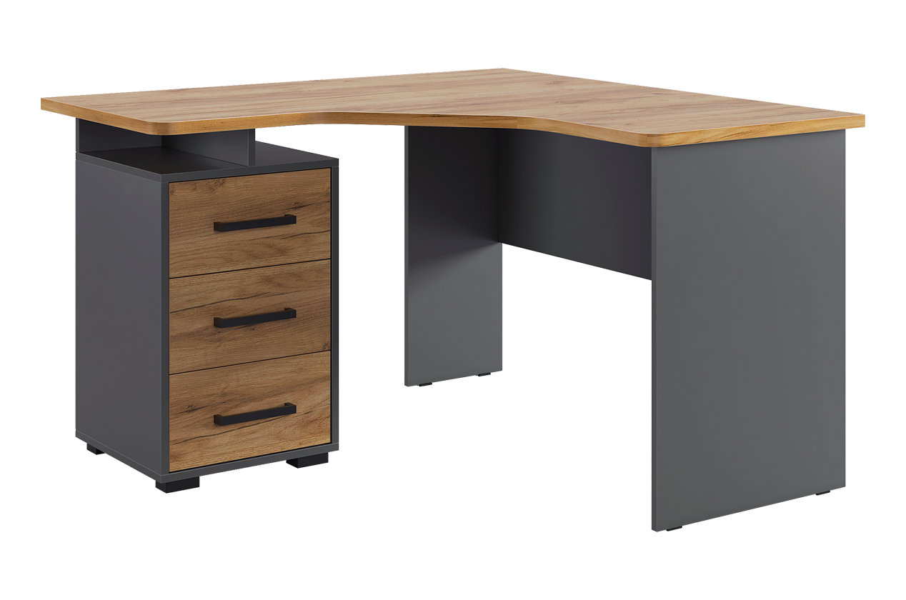 Компьютерный стол Mebelson Лайт- 2 SKL2.2N02 120х120 см, графит, дуб крафт золотой, угловой