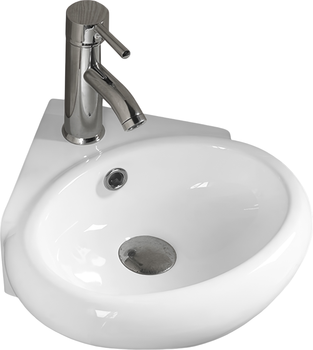 Раковина маленькая в туалет Melana E604-805 39 белая, овальная, фаянс