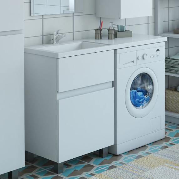 Тумба под раковину без столешницы Эстет Dallas Luxe 140 напольная, 2 ящика