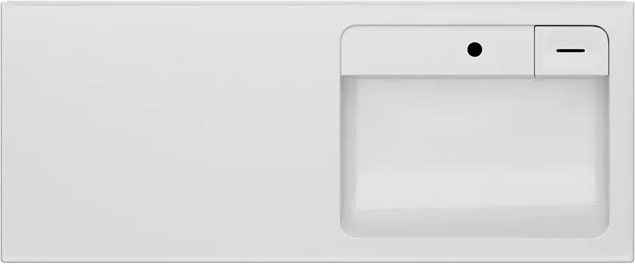 Раковина над стиральной машиной AM.PM X-Joy M85AWPR1201WG 120 R белая, прямоугольная, со столешницей слева, с кронштейном