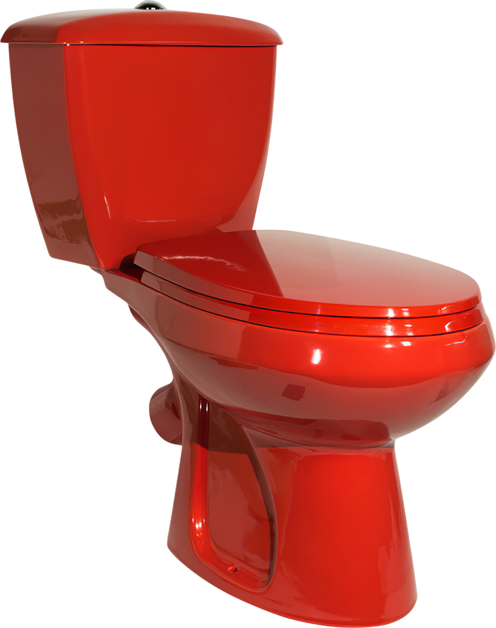 Унитаз-компакт напольный Оскольская керамика Элисса Антивсплеск 43360110202 красный