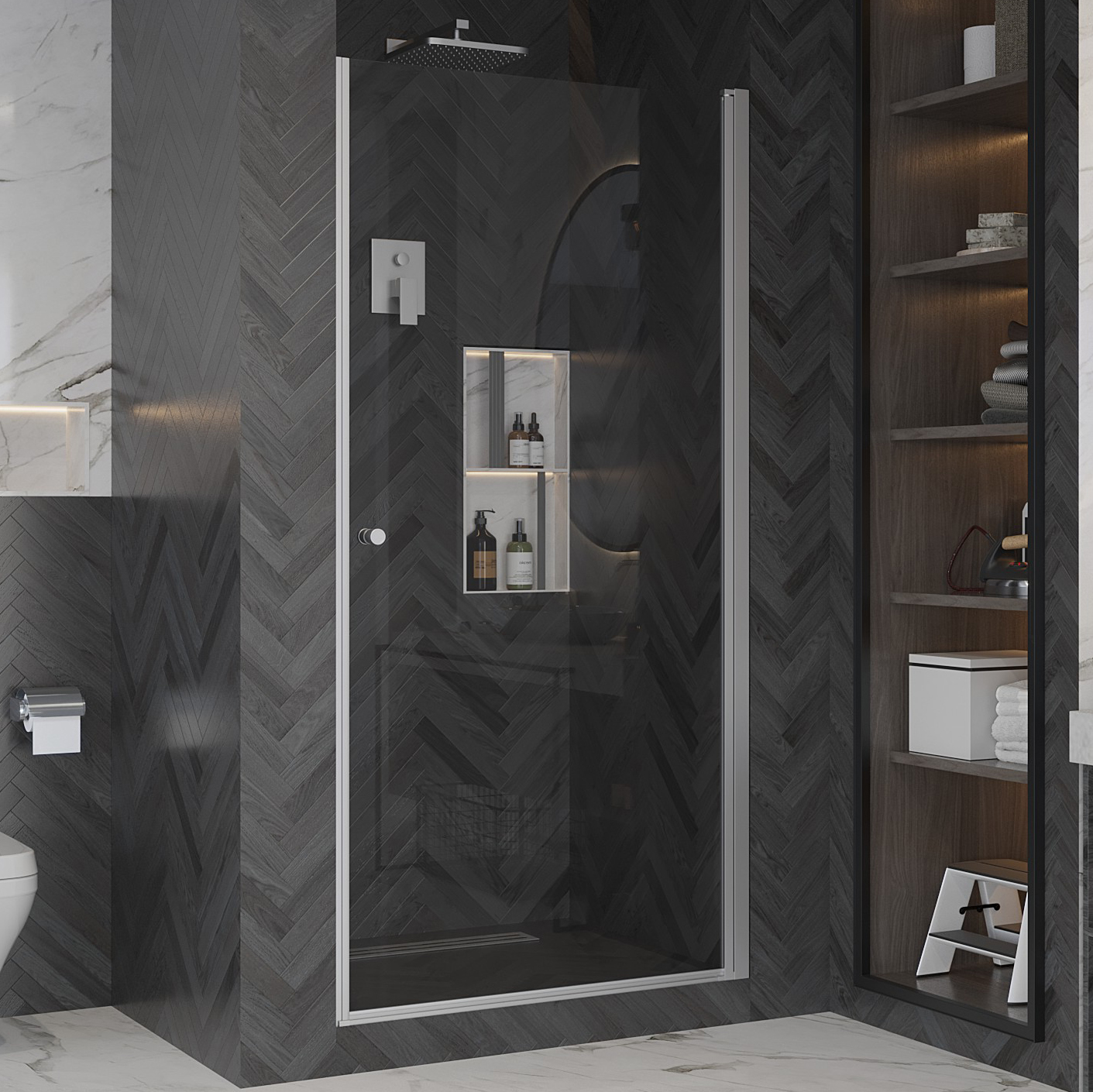 Душевая дверь в нишу Ambassador Elysium 111011110CX 90 см