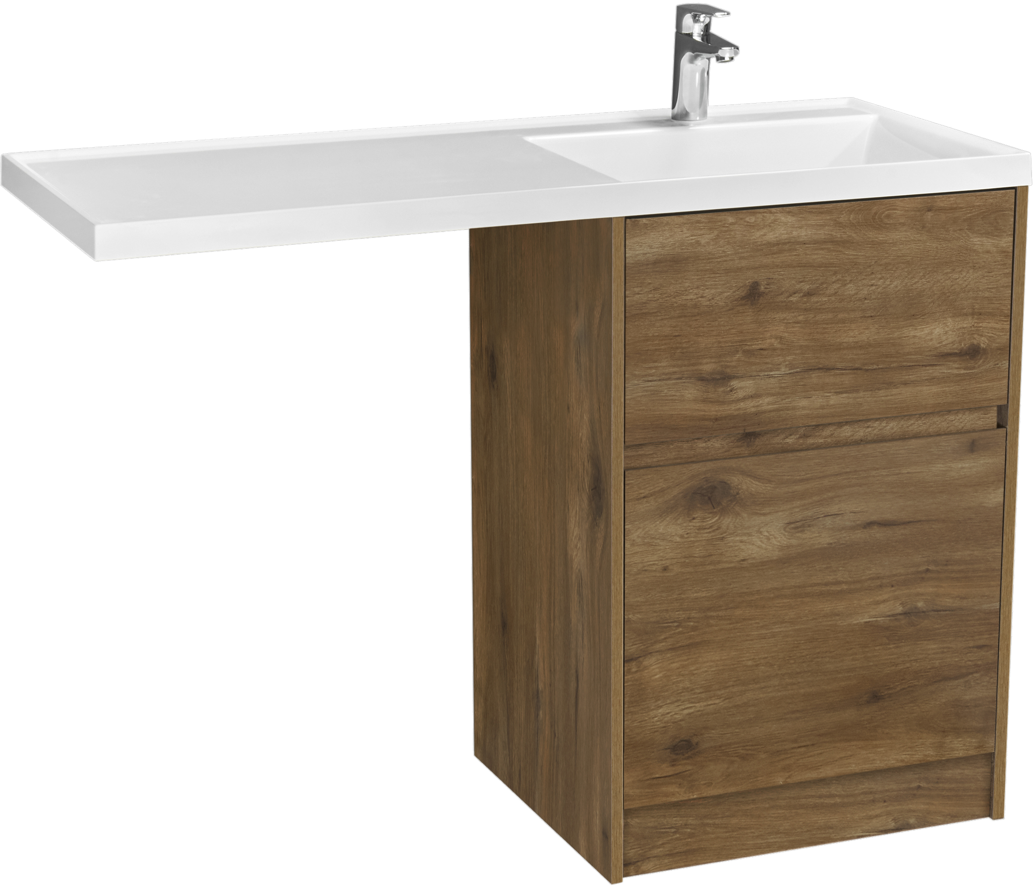 Тумба с раковиной AQUATON Лондри 60 R, дуб рустикальный