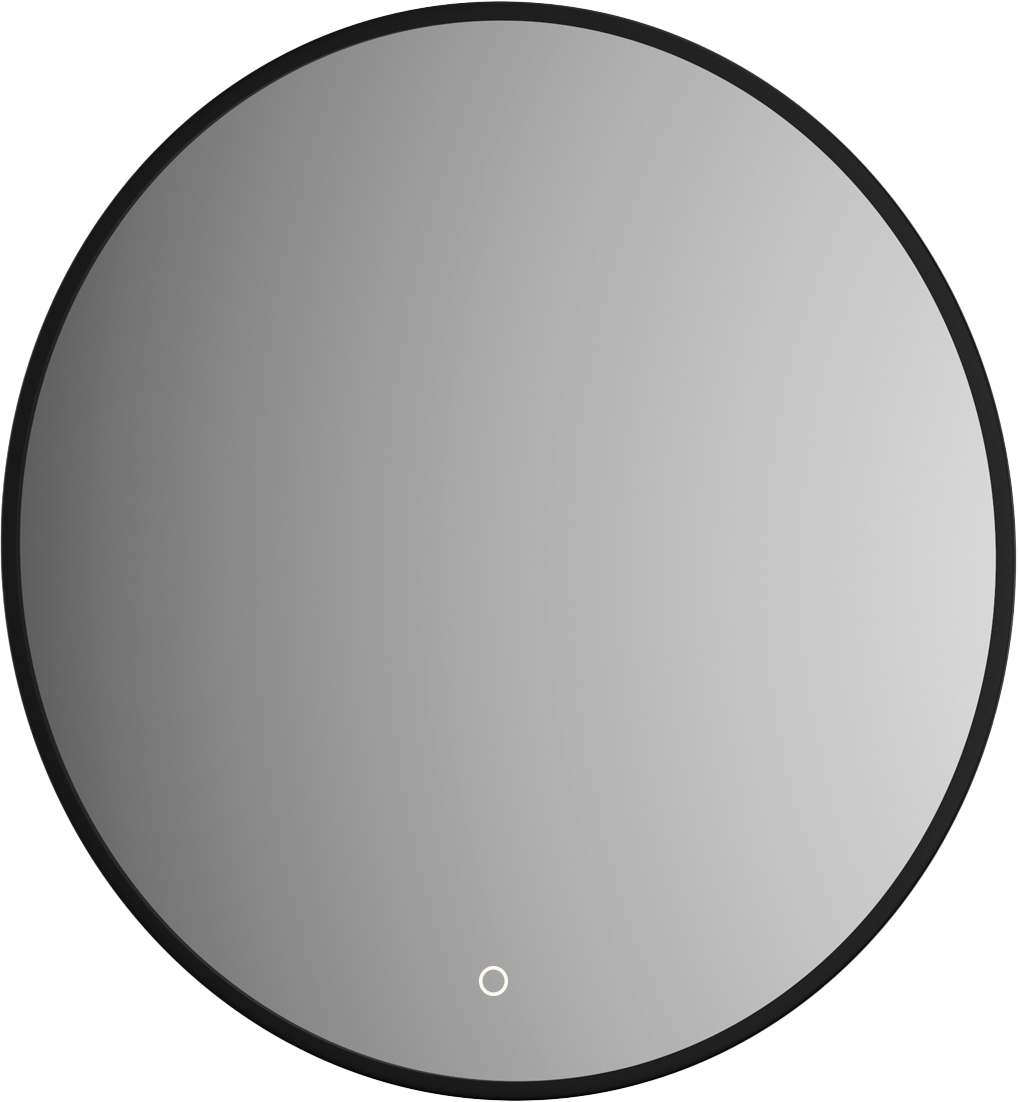 Зеркало круглое Defesto Aura DF 2984S 70x70 с нейтральной подсветкой, сенсорный выключатель, черное