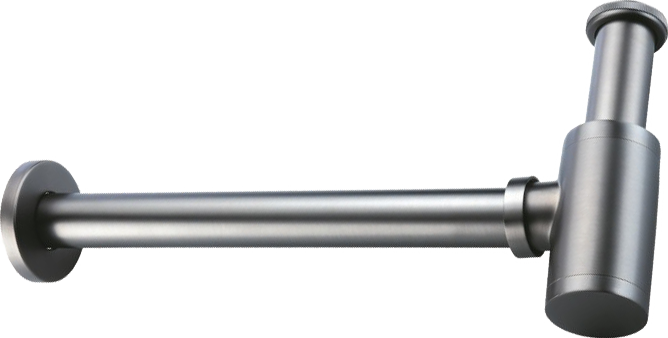 Сифон для раковины Boheme 609-SGM 32 мм, бутылочный, shine gun metal, нержавеющий сталь
