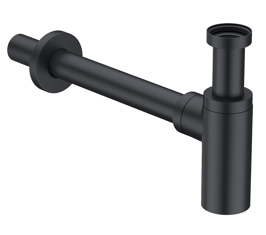 Сифон для раковины IDDIS Optima Home OPTBL00i84 32 мм, бутылочный, матовый черный