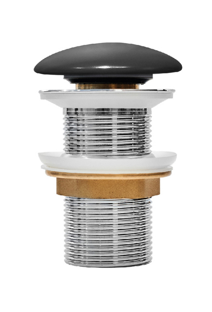 Донный клапан для раковины IDDIS Optima Home OPHBM00i88 без перелива, матовый черный