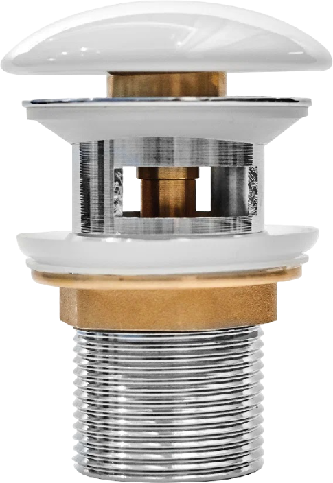 Донный клапан для раковины IDDIS Optima Home OPHWS0Wi88 с переливом, глянцевый белый