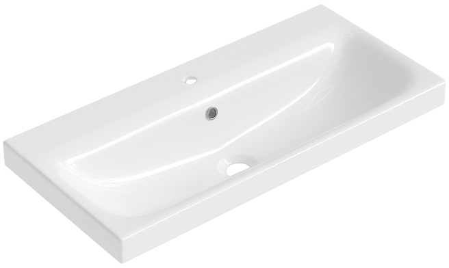 Мебельная раковина IDDIS Optima Home 350 80 накладная, белая, прямоугольная, фарфор