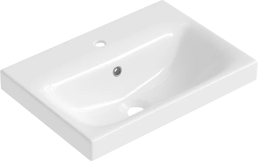 Мебельная раковина IDDIS Optima Home 350 61 накладная, белая, прямоугольная, фарфор