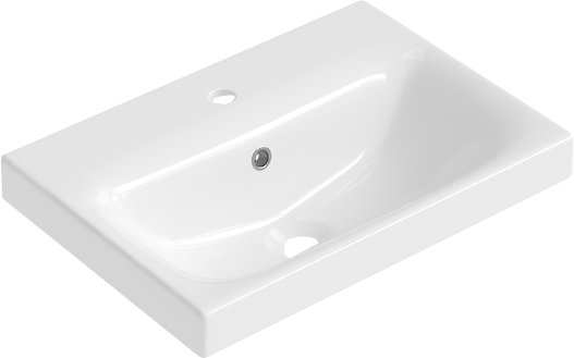 Мебельная раковина IDDIS Optima Home 350 50 накладная, белая, прямоугольная, фарфор