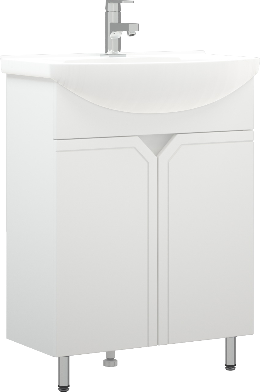 Тумба с раковиной Corozo Сириус 65 белая