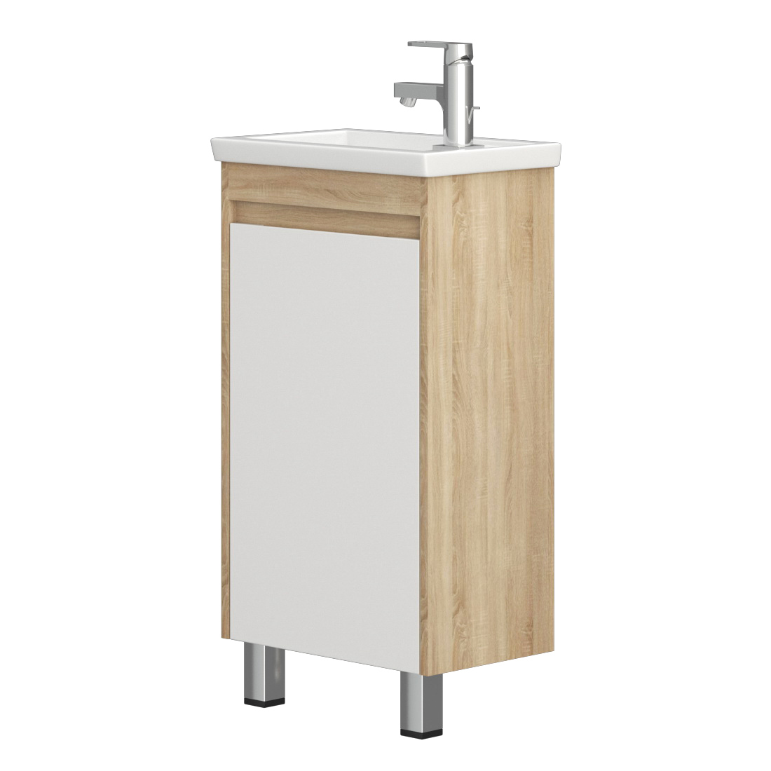 Тумба с раковиной Corozo Остин 45 напольная, сонома