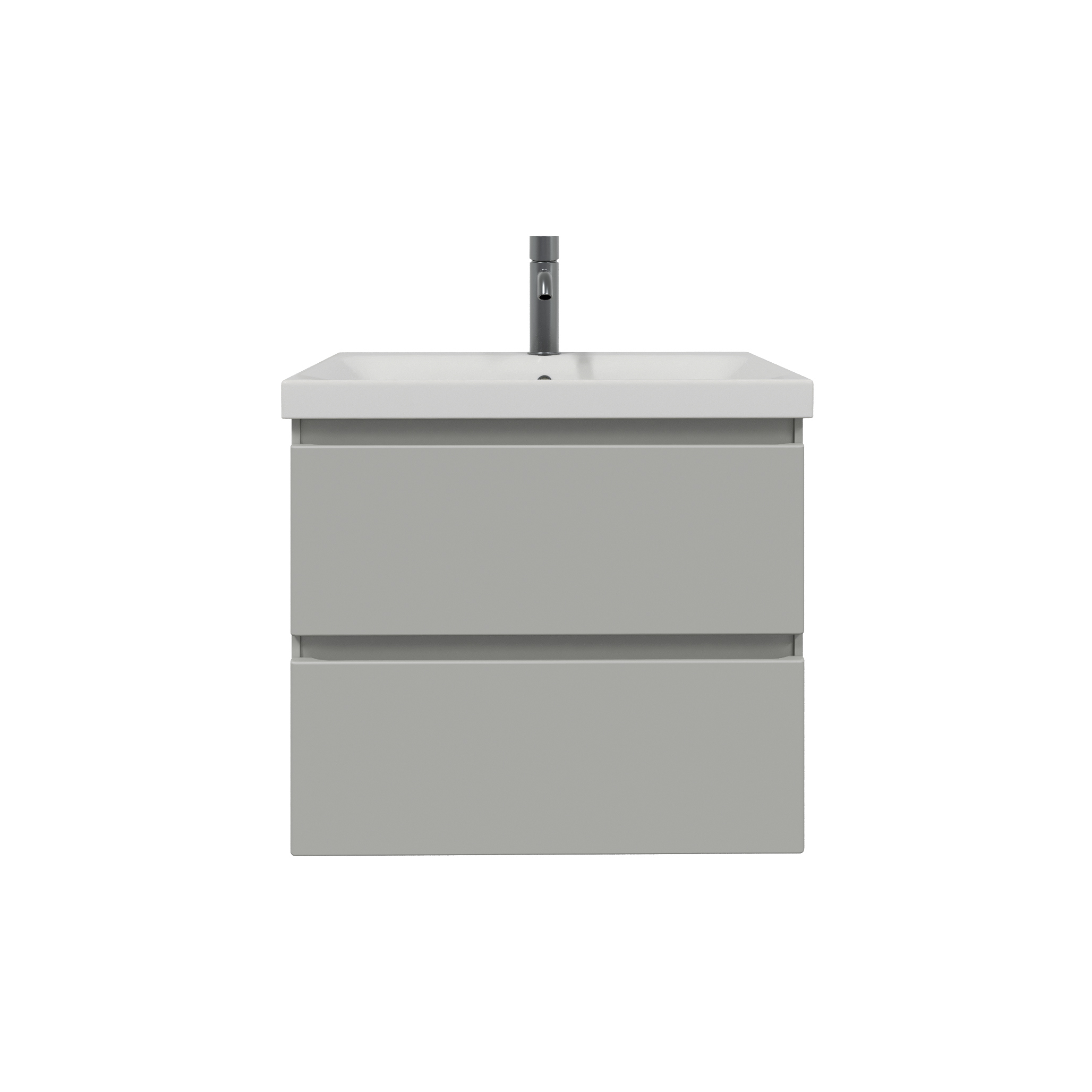 Тумба с раковиной SanStar Riana 50 подвесная, grey, раковина Moduo 50