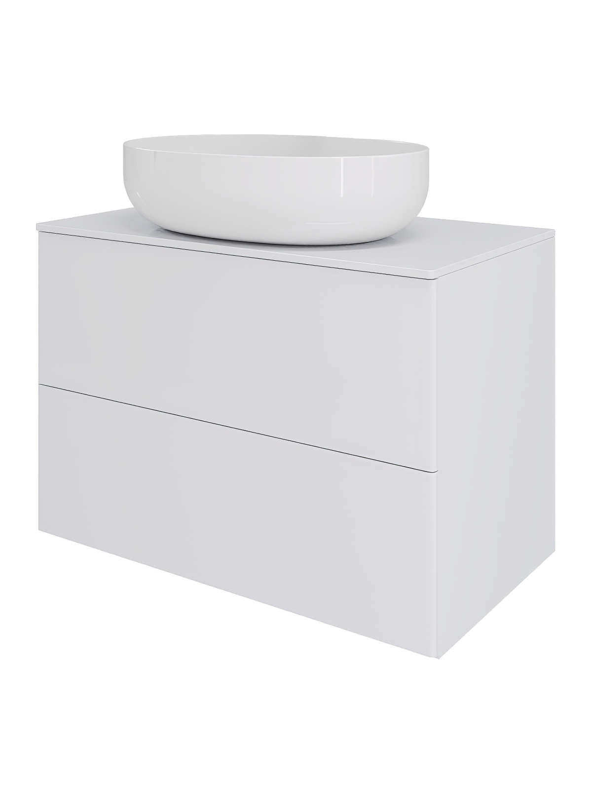 Тумба с раковиной Orange Otto 75 белый глянец, раковина B05-520W
