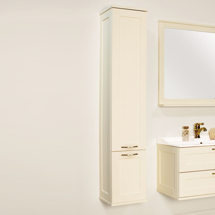 Шкаф-пенал для ванной AQUATON Леон универсальный, дуб бежевый