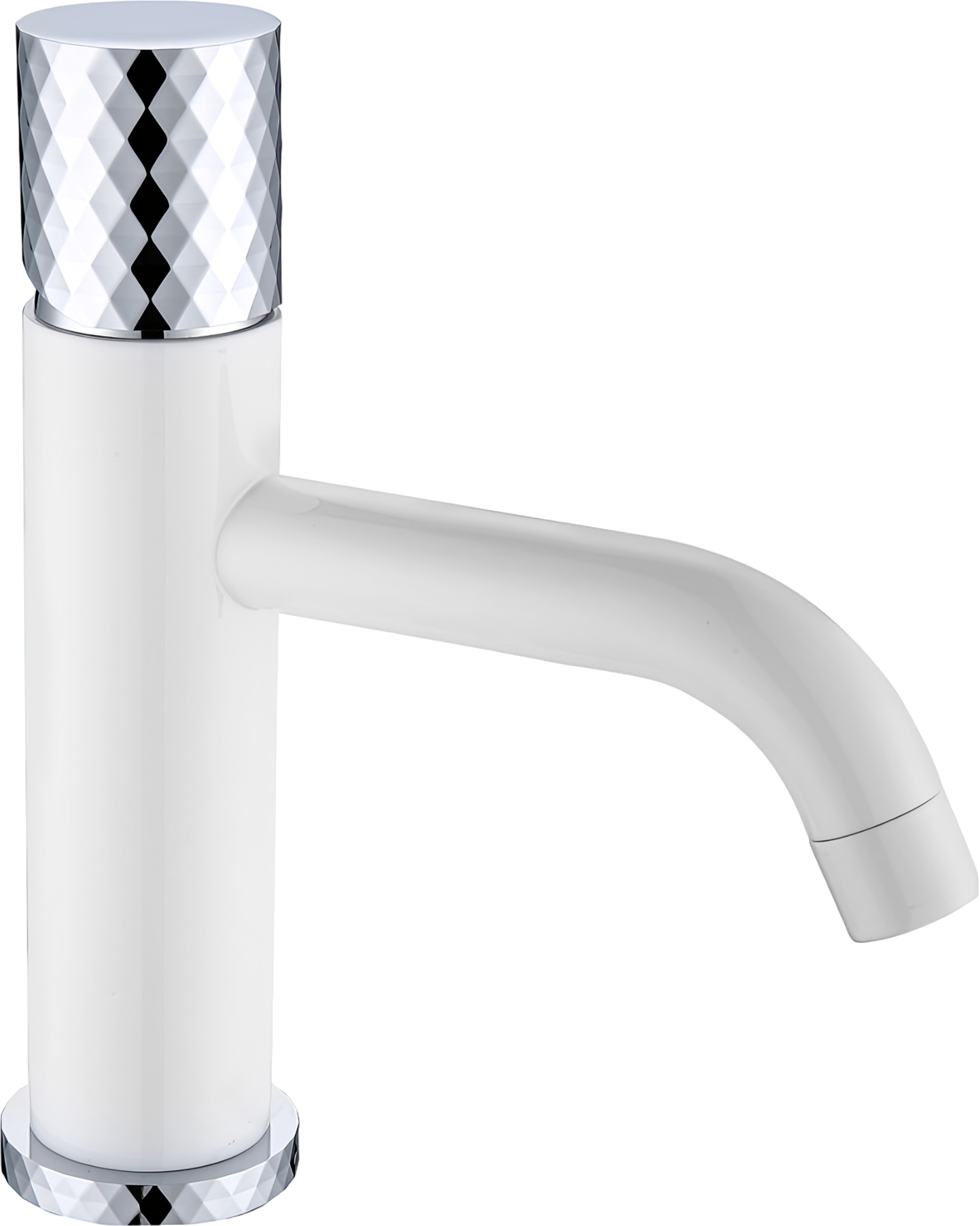 Смеситель для раковины Boheme Stick 121-WCR white diamond chrome