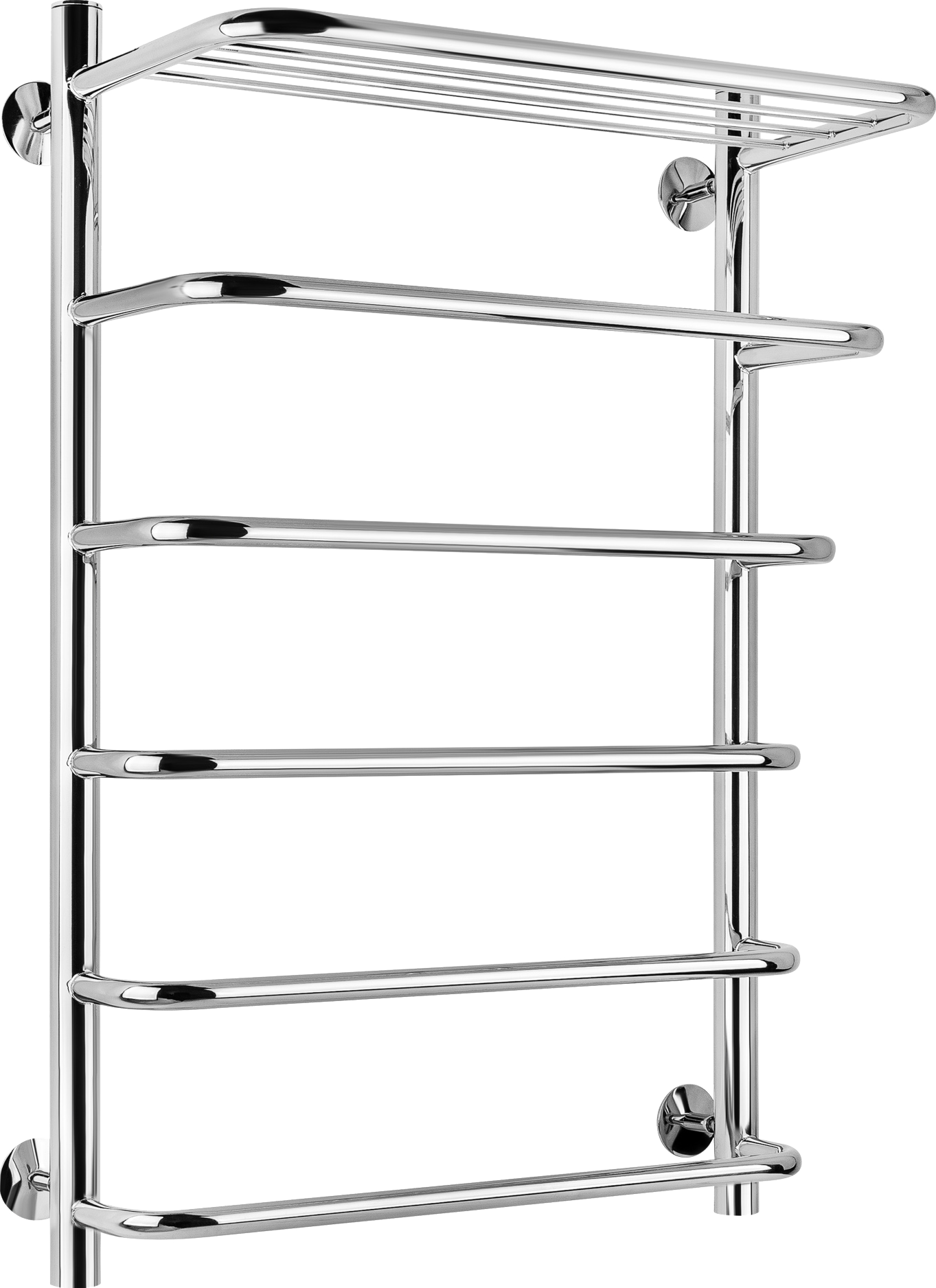 Полотенцесушитель водяной Secado Мерида 2 СП 85x55 см, глянцевый хром, лесенка, с полкой