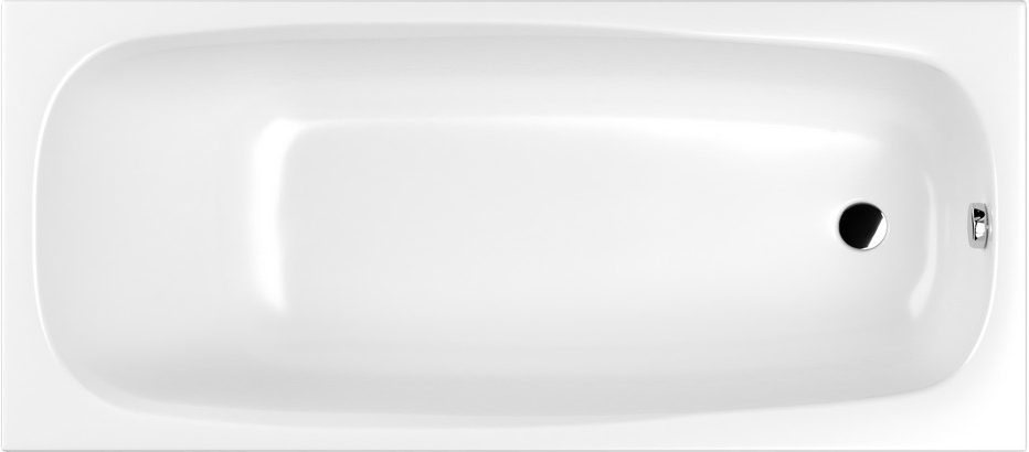 Акриловая ванна WHITECROSS Layla 180x80 см, пристенная, белый глянец, с каркасом