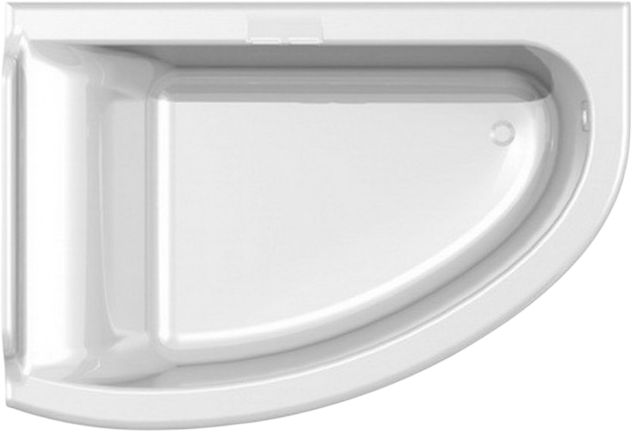 Ванна из искусственного камня Астра-Форм Анастасия 01010063 180x125 см, угловая, левая, встраиваемая, матовая белая, асимметричная, на ножках