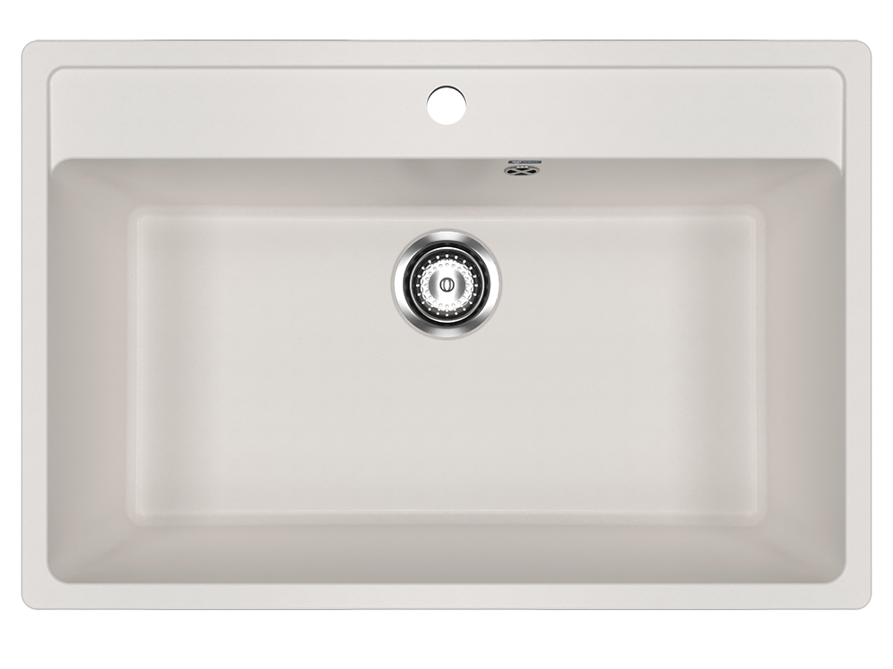 Мойка кухонная Ulgran U-600 -331 51x76, белая, встраиваемая сверху, искусственный мрамор