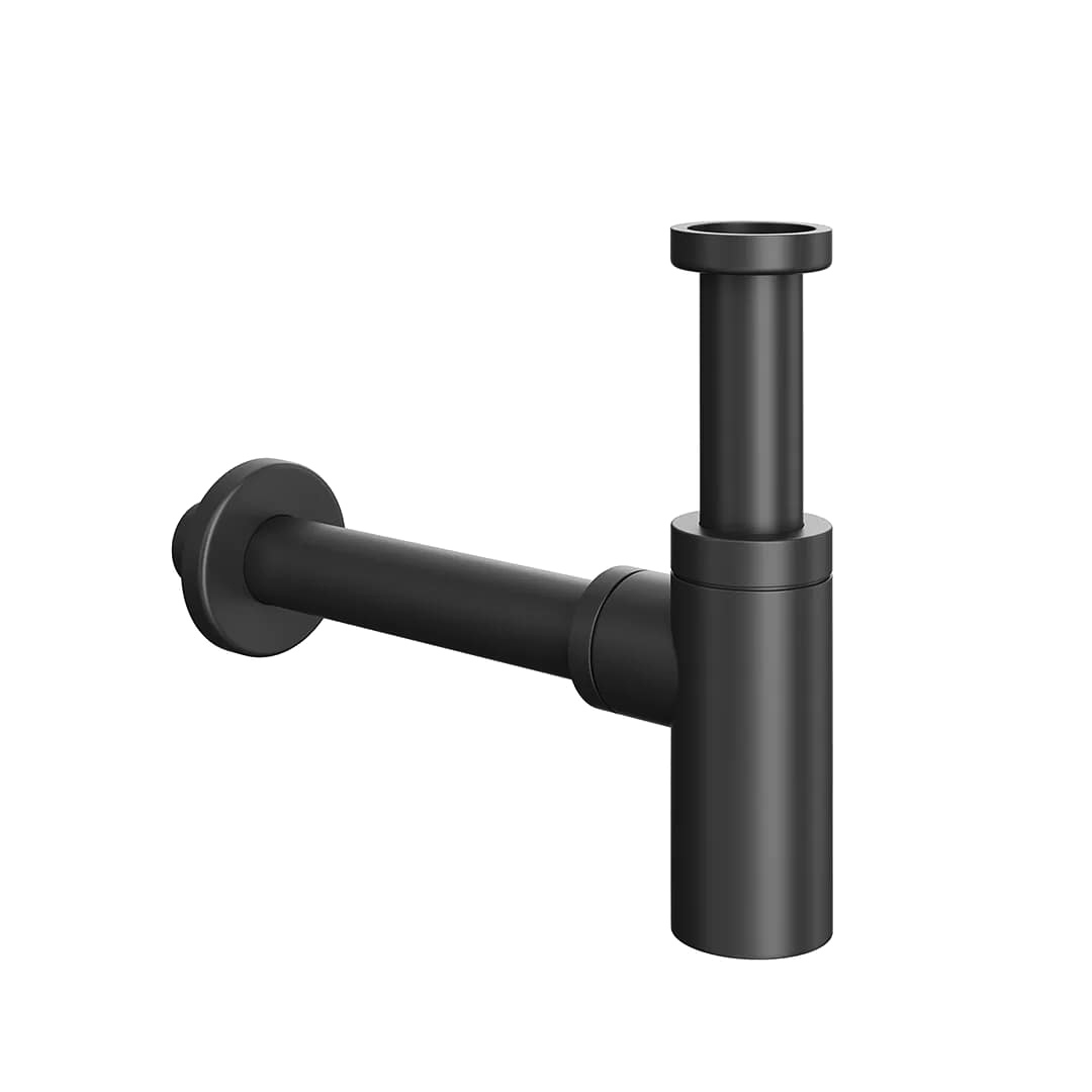 Сифон для раковины AlcaPlast A400BLACK 32 мм, бутылочный, черный
