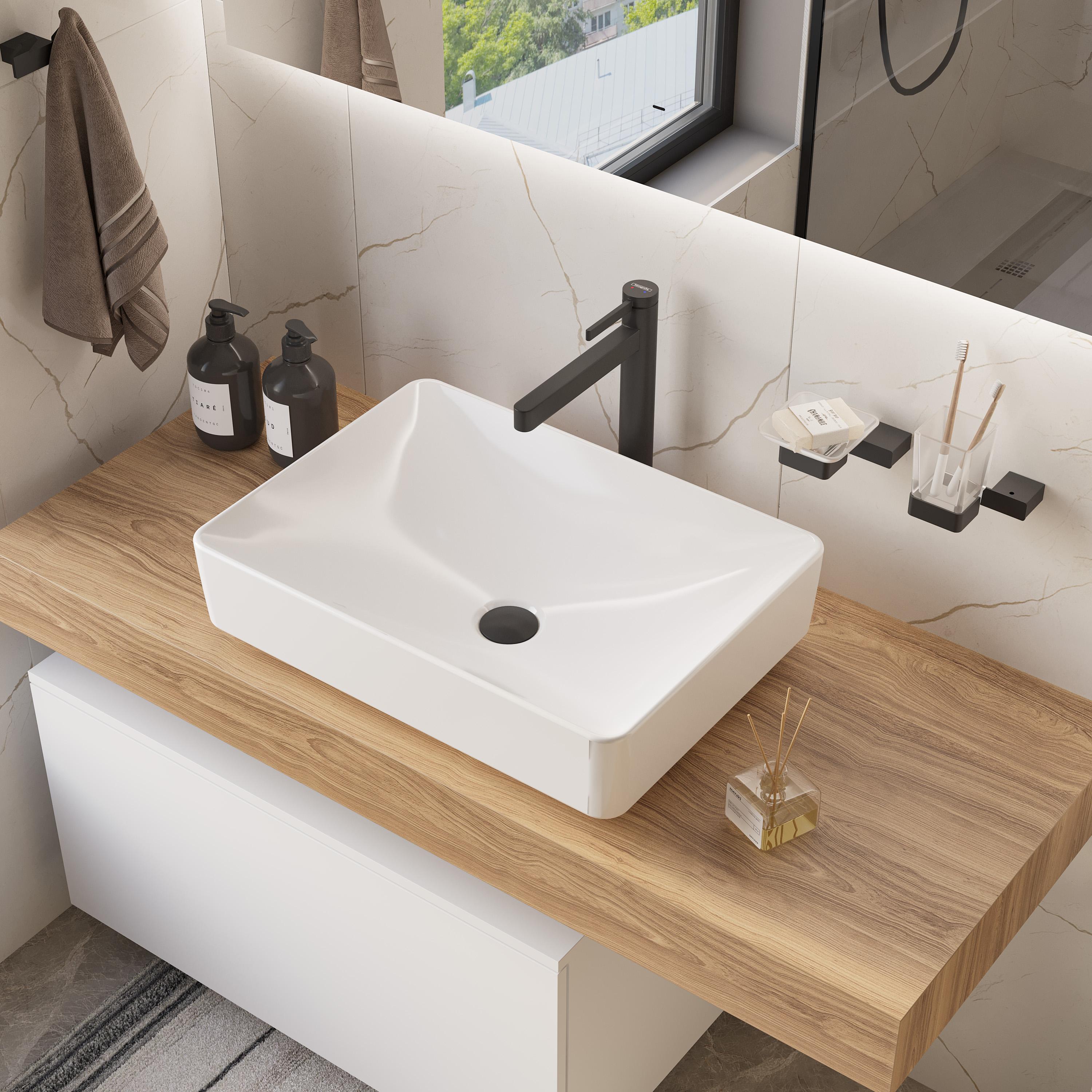 Донный клапан для раковины EWRIKA 8500385204 без перелива, матовый черный