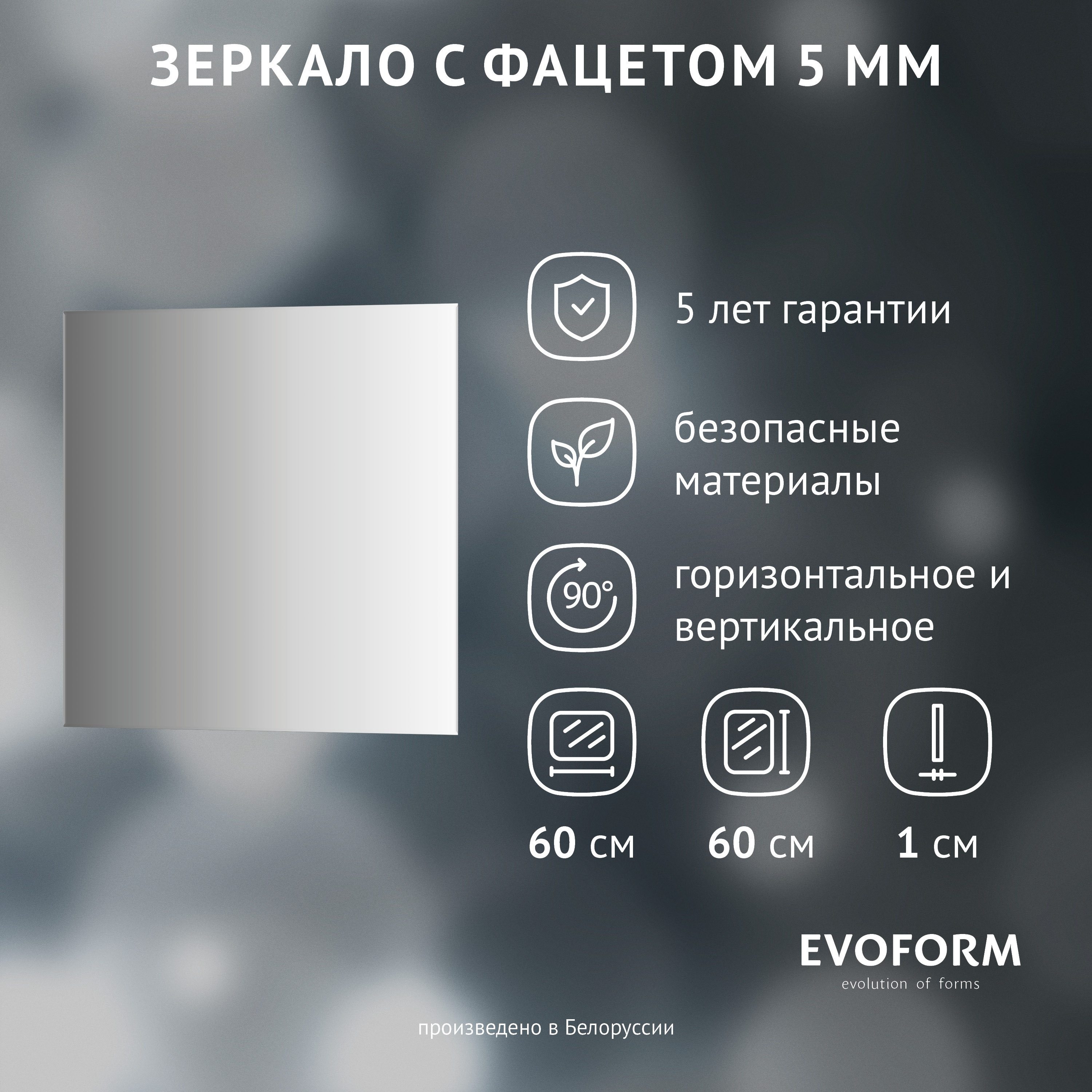 Зеркало Evoform Standard BY 0210 60x60