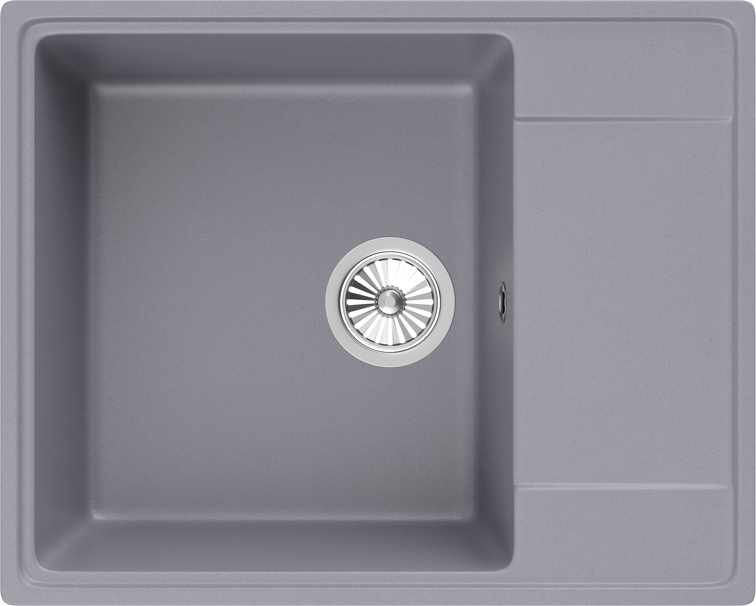 Мойка кухонная Domaci Солерно DP 605-05 60x48, бетон, встраиваемая сверху, кварц