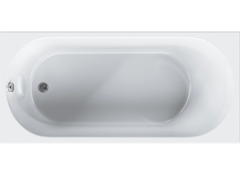 Акриловая ванна AM.PM X-Joy W94A-150-070W-A 150x70 см, пристенная, белая, с каркасом